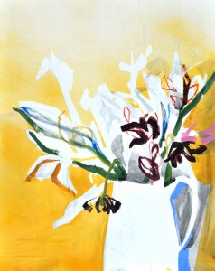 Flowers in white Vase