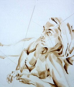Nude Self 02| Acrylic on wooden panel | 70x50 cm