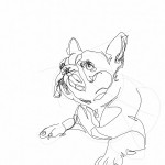 French Bulldog 03 | Digital drawing, print available A4