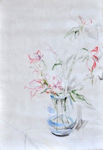 Light Flowers in Vase