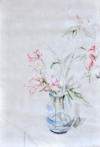 Light Flowers in Vase