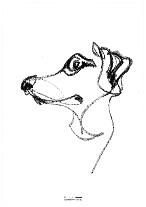 Dog drawing 01| original and print available