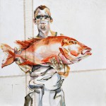 Fisherman 02 | Acrylic on sailcloth | 70x90 cm | Loris Teguise Lanzarote ES