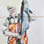 Fisherman 04 | Acrylic on sailcloth | 70x90 cm