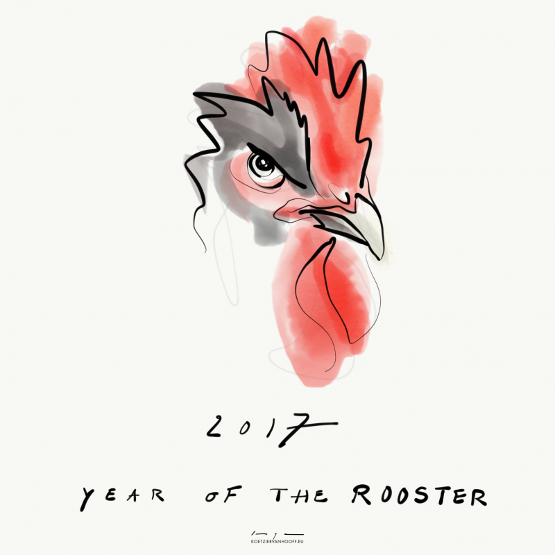 2017 Year of the Rooster | digital drawing