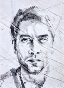 Javier Bardem, portrait painting drawing