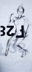 Woman Model Sail 02 | Acrylic/charcoal on sailcloth | 90x200 cm