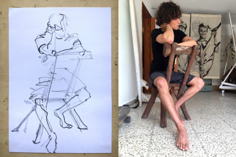 Model Luis | Model Drawing Famara Lanzarote