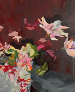 Flowers Red Pink| Acrylic on wooden panel |60x70 cm