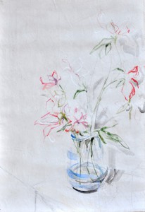 Flowers Sail Light |Acrylic on sailcloth | 88x130 cm | Steel frame top&bottom