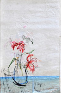 SOLD | Flower Sail Chair |Acrylic on sailcloth | 88x137 cm | Steel frame top&bottom