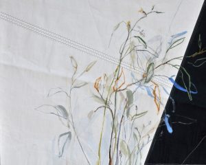 Flowers Sail Grasses | Acrylic on sailcloth | 120 x80 cm | Steel frame top&bottom