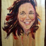 Portrait Cindy on wood