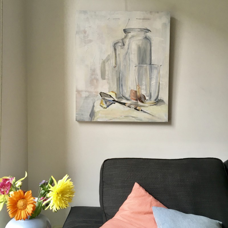Still life with dart arrow | painting on wall