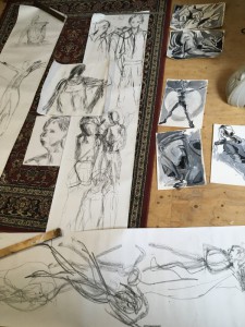 Model drawing sketches group
