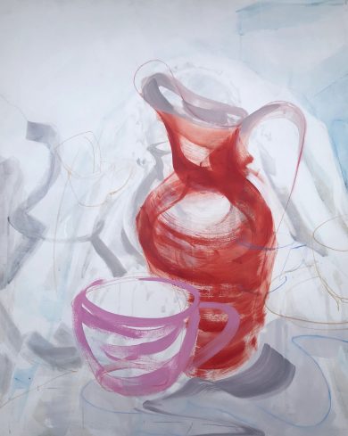 Artwork | Red Vase Pink Cup