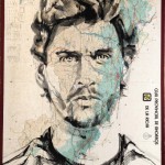 Fernando LLorente | Portrait Painting on Map of Rioja Spain | 80x100 cm