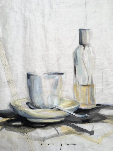 Bottle and Spoon Still Life on Sail