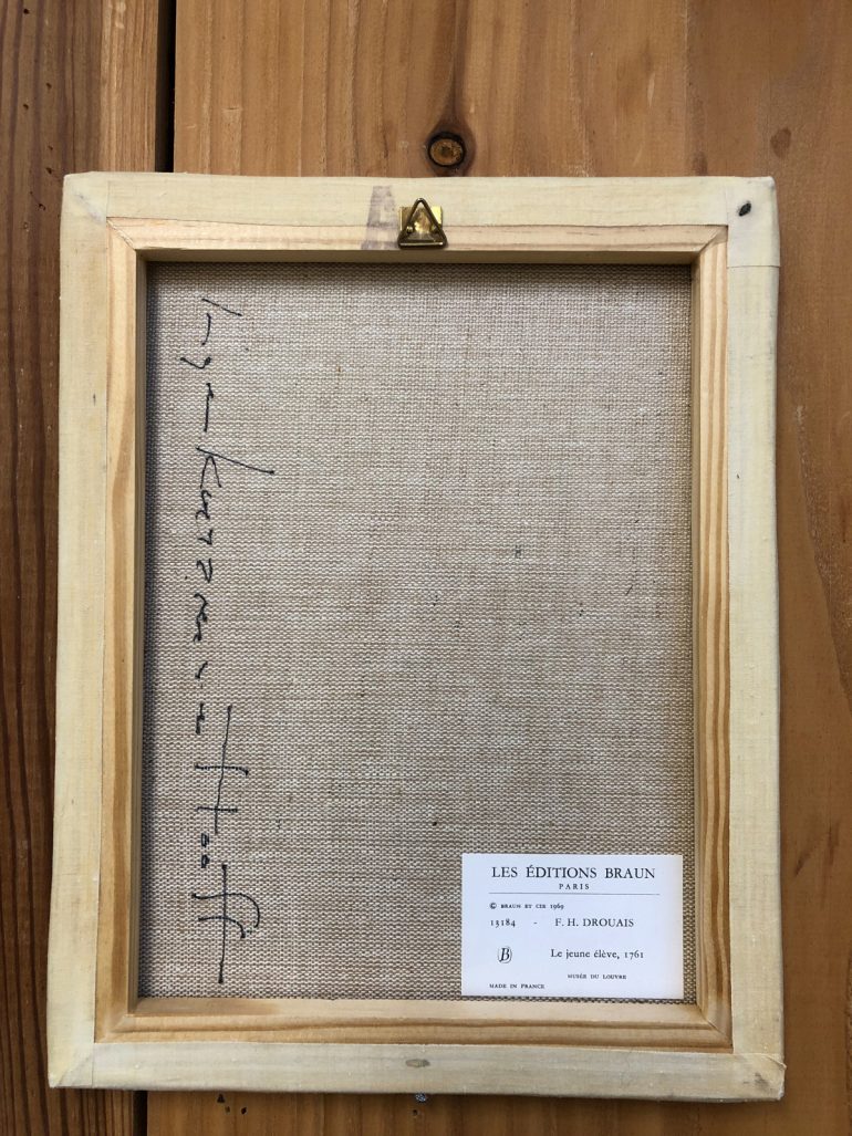 Back of the painting