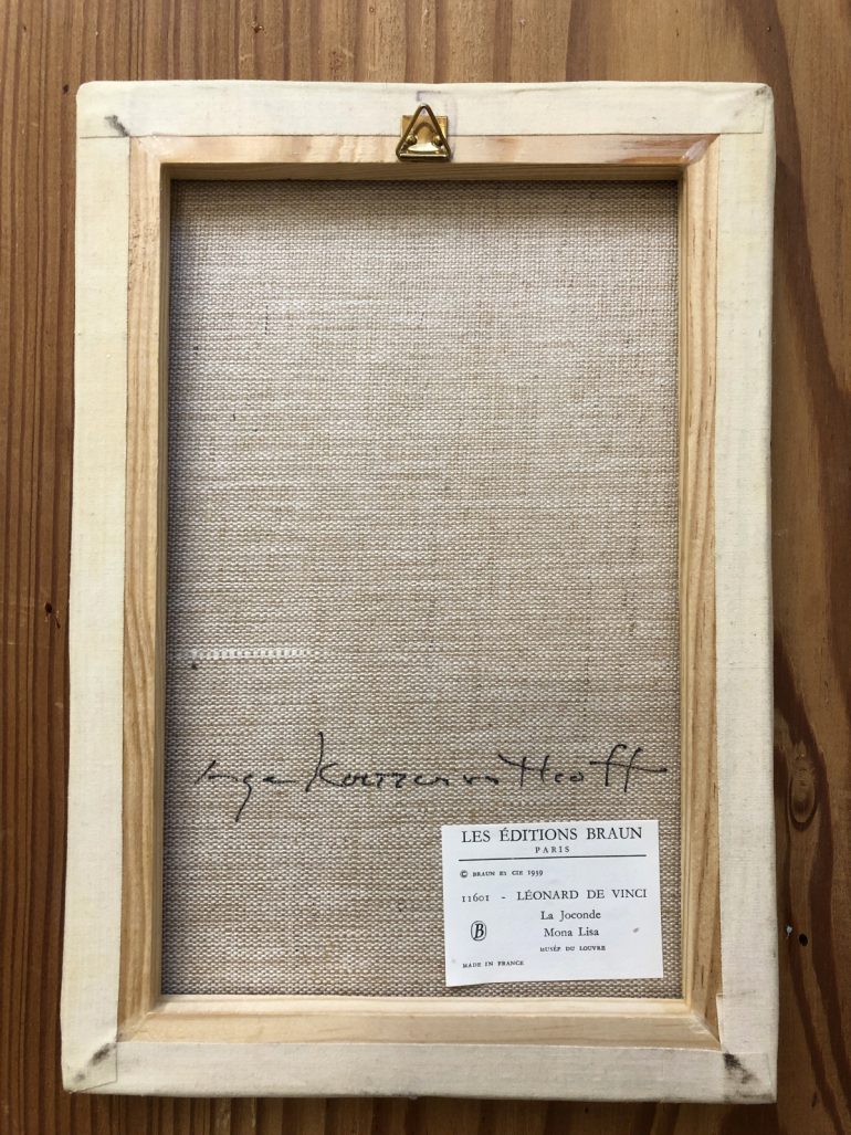 Back of the painting