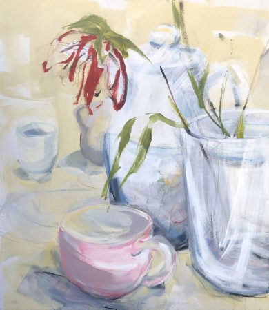 Single Flower Tea Still Life | Original Artwork