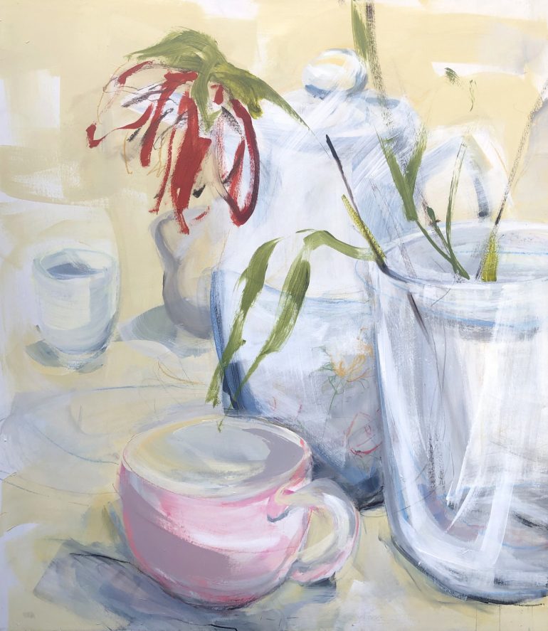 Single Flower Tea Still Life | Original Artwork