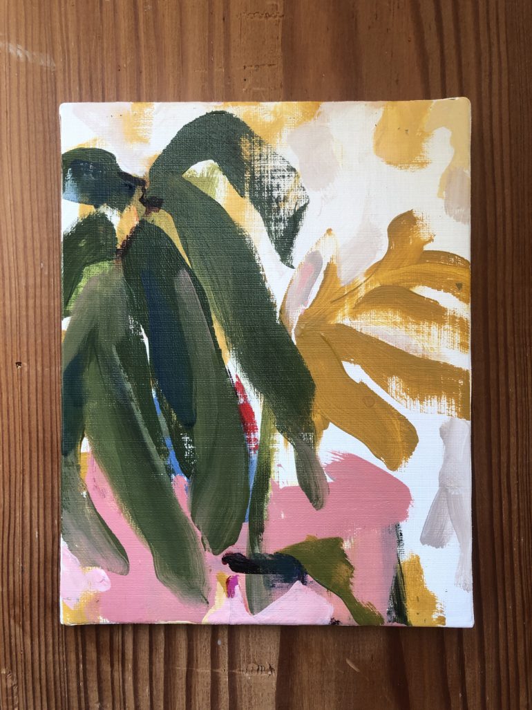Monstera in Pink | original artwork