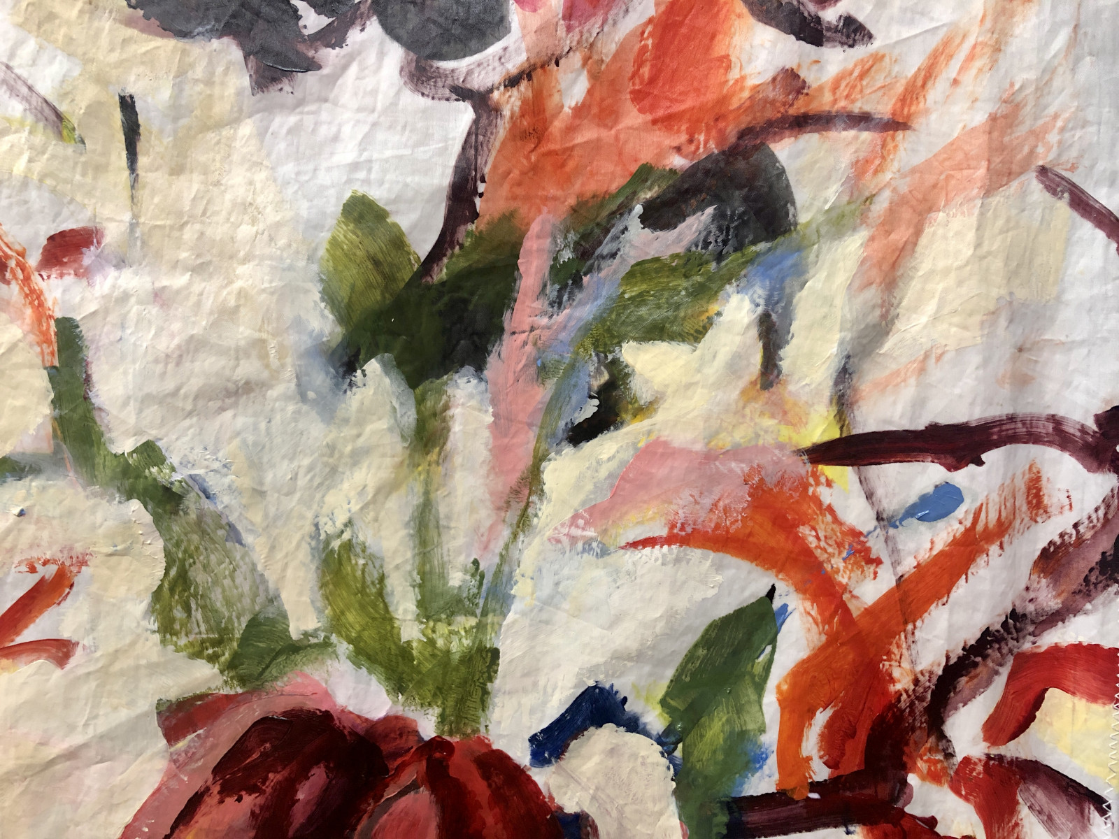 Flowers on sailcloth Detail