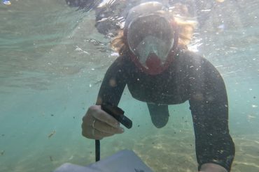 underwater artist drawing art under water ocean