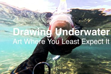 Ocean art underwater drawing