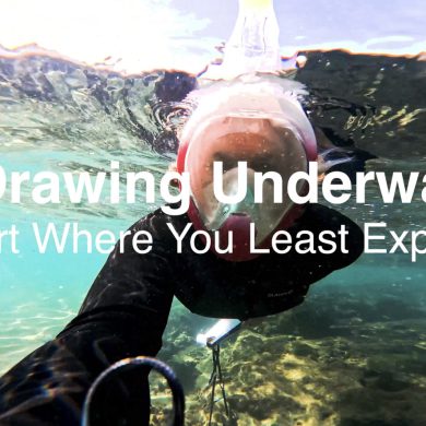 Ocean art underwater drawing