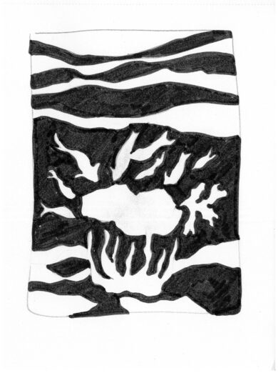 Ocean Water Fish Rock Algae | Drawing