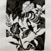 Bee and Flowers | Original art work | Ink on paper